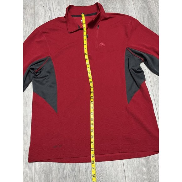 Nike ACG  Red Jacket Therma Fit Zip Up Waffle 1/4 Zip Men's Extra Large - Picture 5 of 6